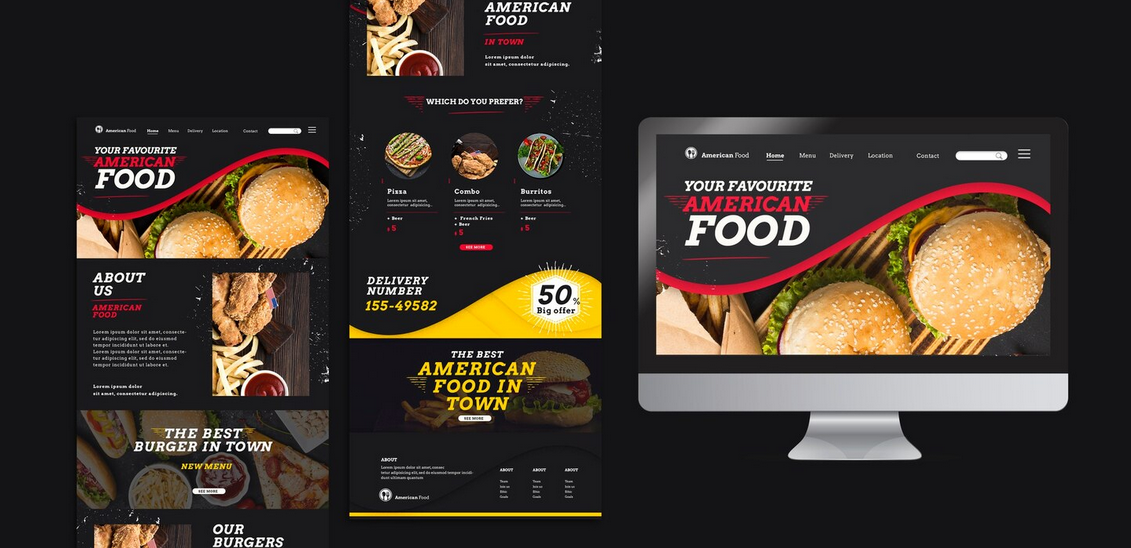 Gourmet Food Website Template Preview